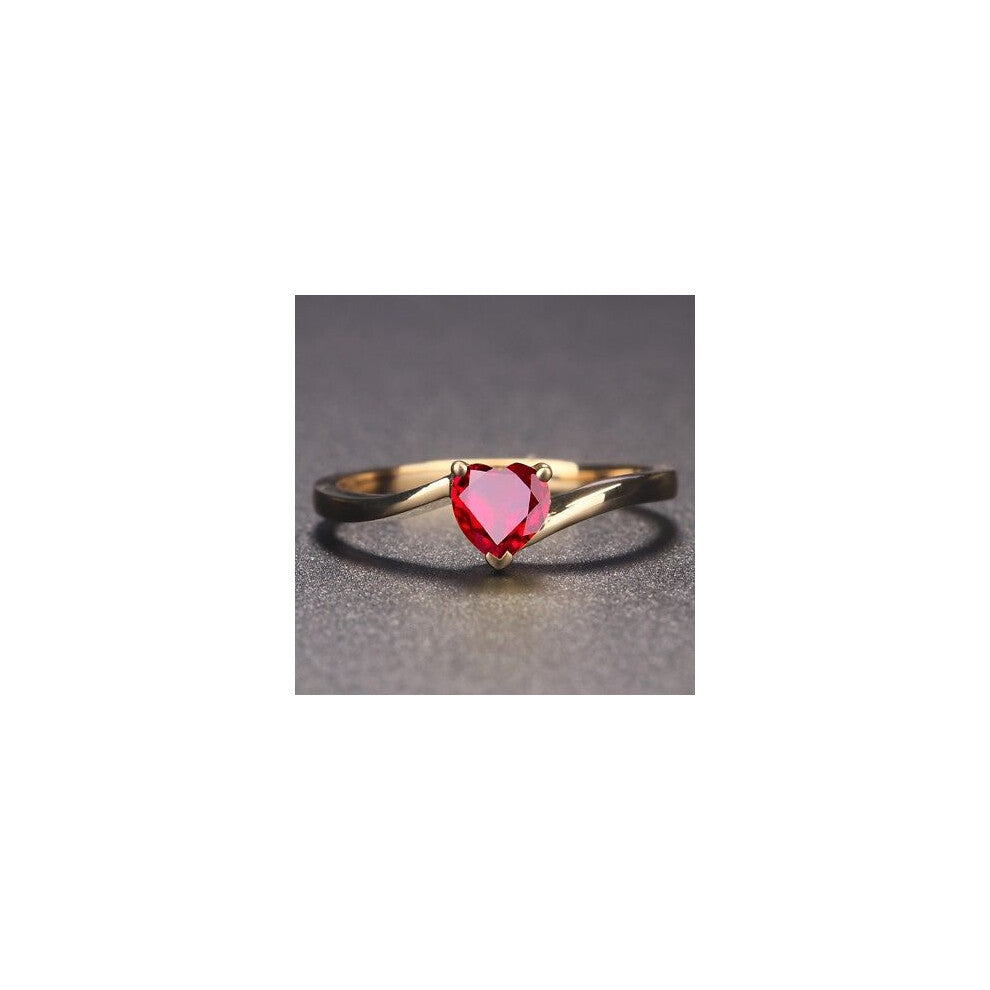 (red, 6) Engagement Rings Fashion For Women Wedding Fashion Jewelry Size 6 7 9 10 8