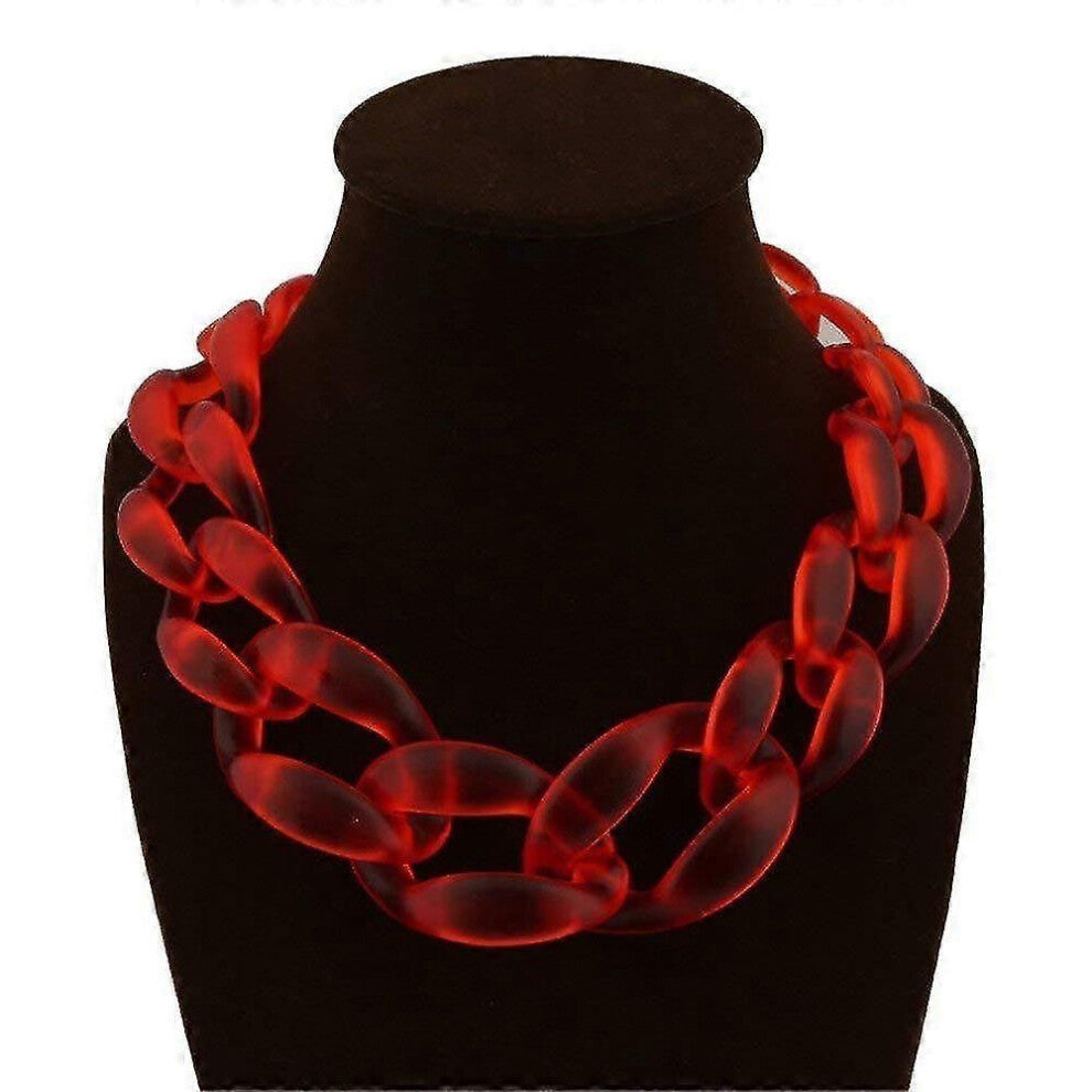 Chunky Acrylic Necklace Trendy Short Collarbone Necklace