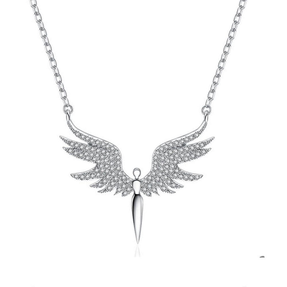 Women's Angel Wings Pendant Necklace Creative Collarbone Chain