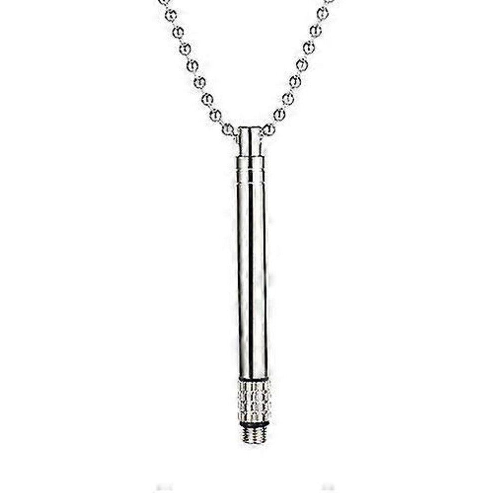 Opk 1699 Personalized And Versatile Men Titanium Steel Necklace Street Cylindrical Pendant(-z
