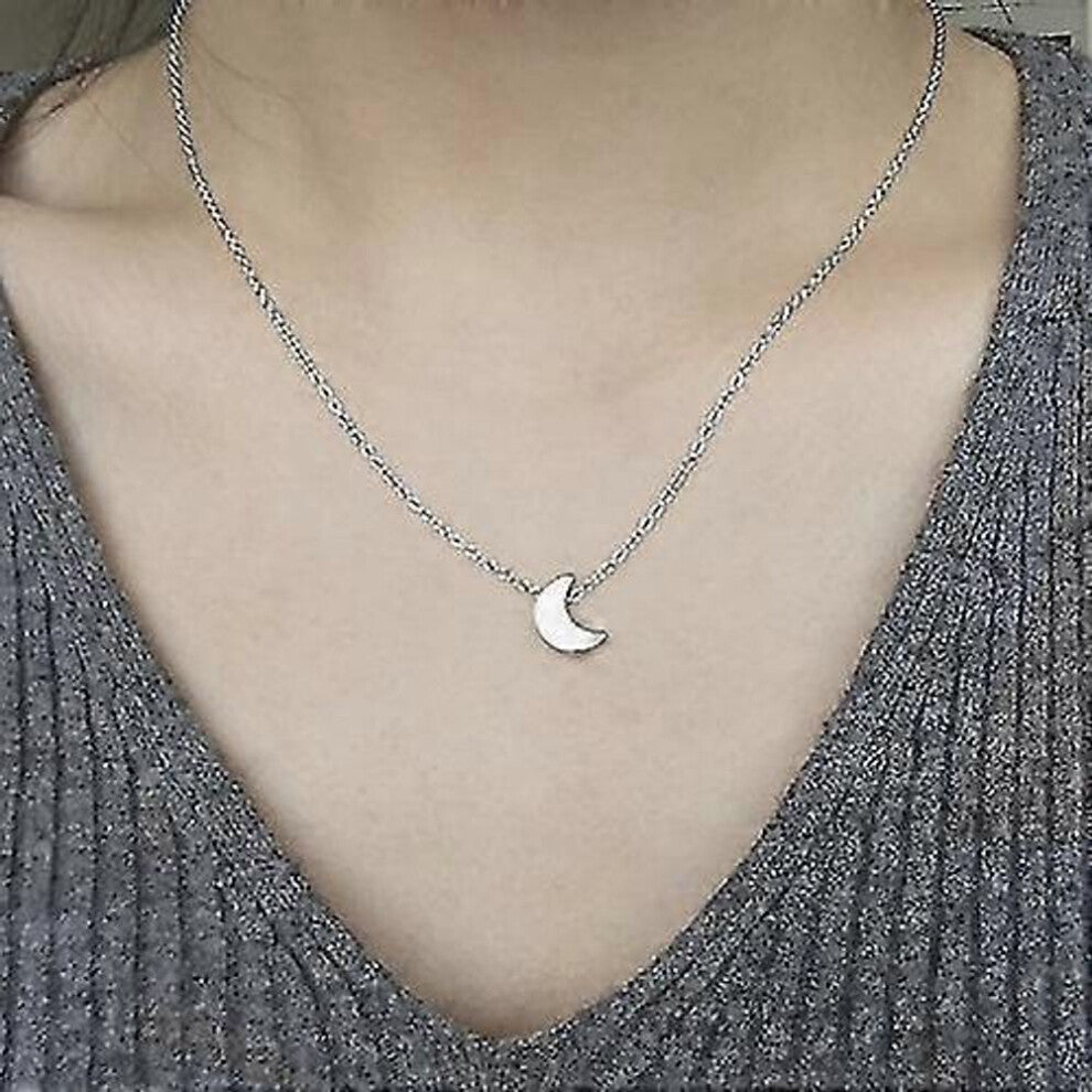 Fashion Simple Thickening Moon Pendant Necklace(-z