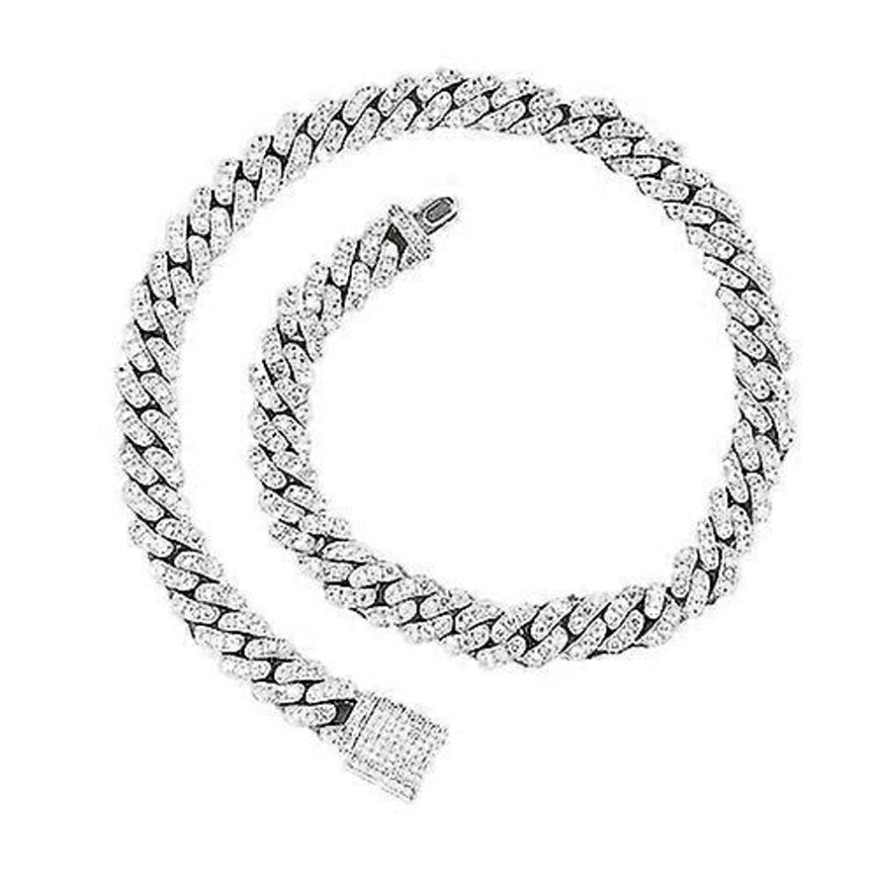 Nl023 11mm Zircon Hip Hop Necklace-zc