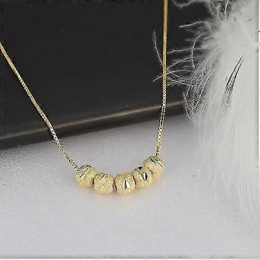 Frosted Transfer Bead Clavicle Chain Necklace-zc