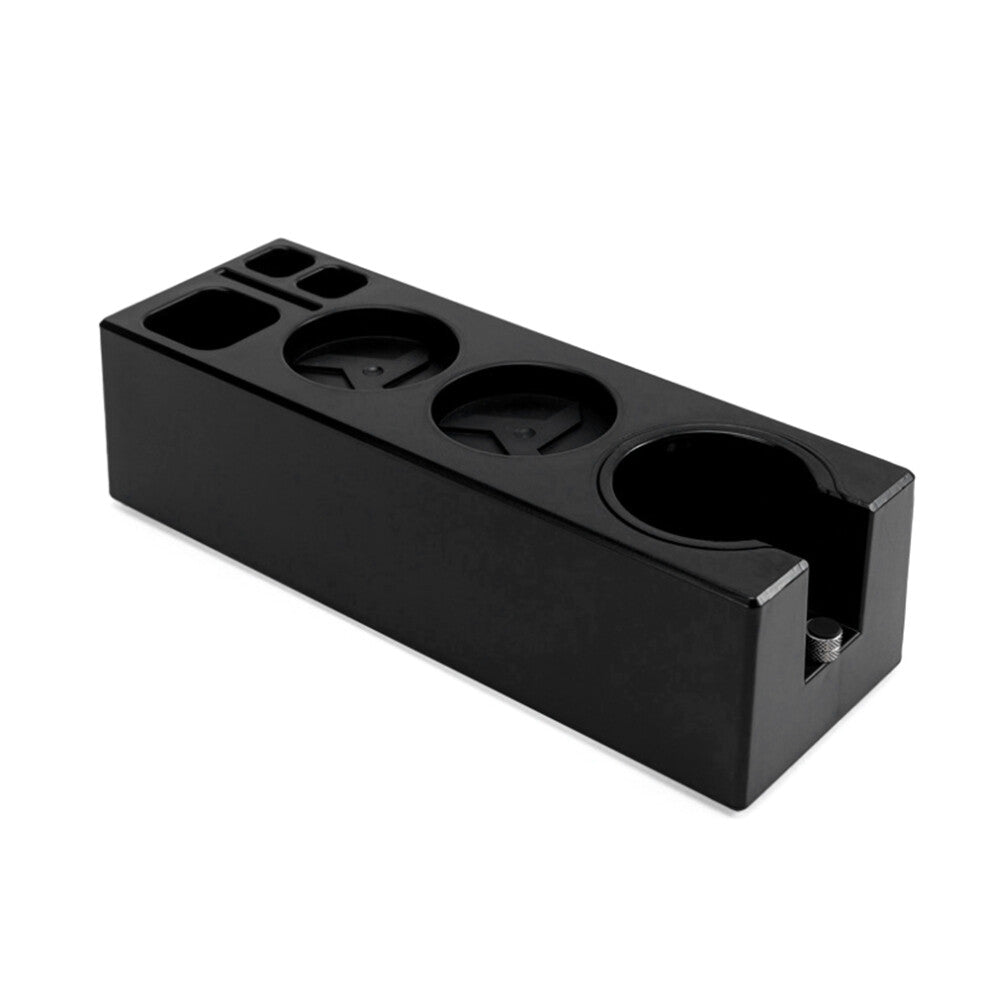 51-58mm ABS Coffee Filter Tamper Holder Knock Box Espresso Mat Stand Cafe Tools Accessories Black