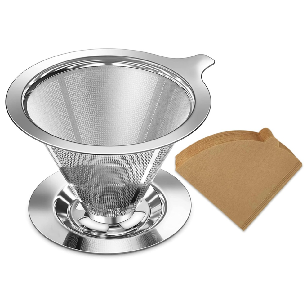 Pour Over Coffee Dripper, Slow Drip Coffee Filter with 40 PCS Paper Filter, Pour Over Coffee Maker for 1-2Cups Brew