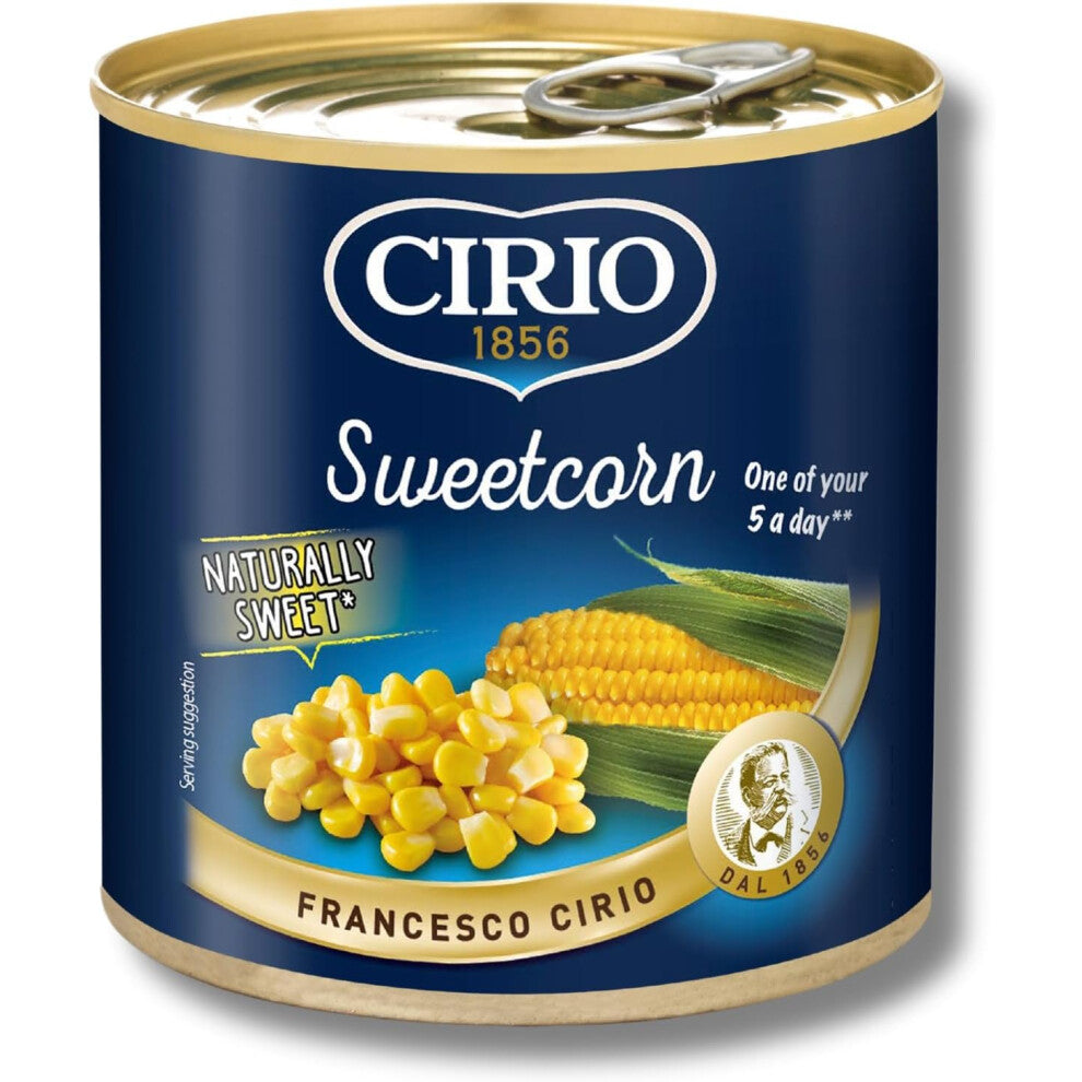 CIRIO Sweetcorn, Canned, Tinned, 326g (Pack of 32)