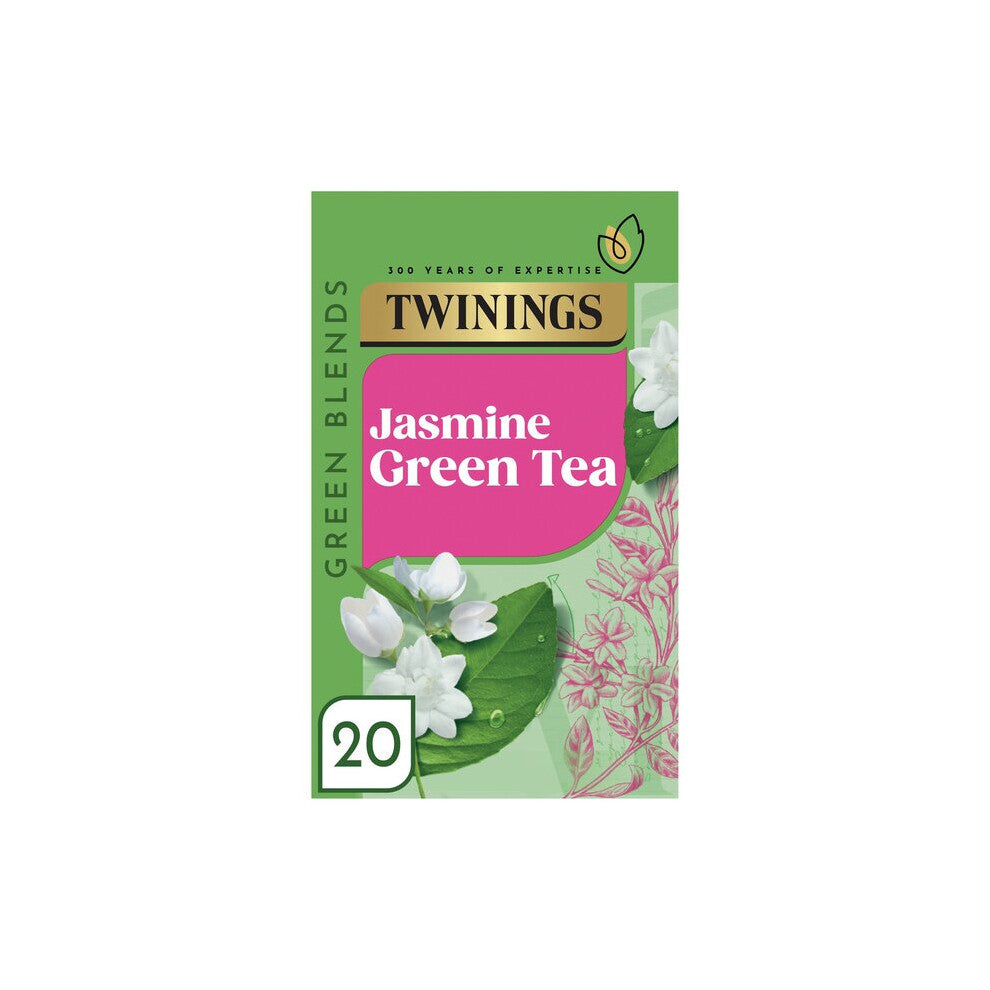 Twinings Jasmine Green Tea - 20 Tea Bags (Pack of 2)