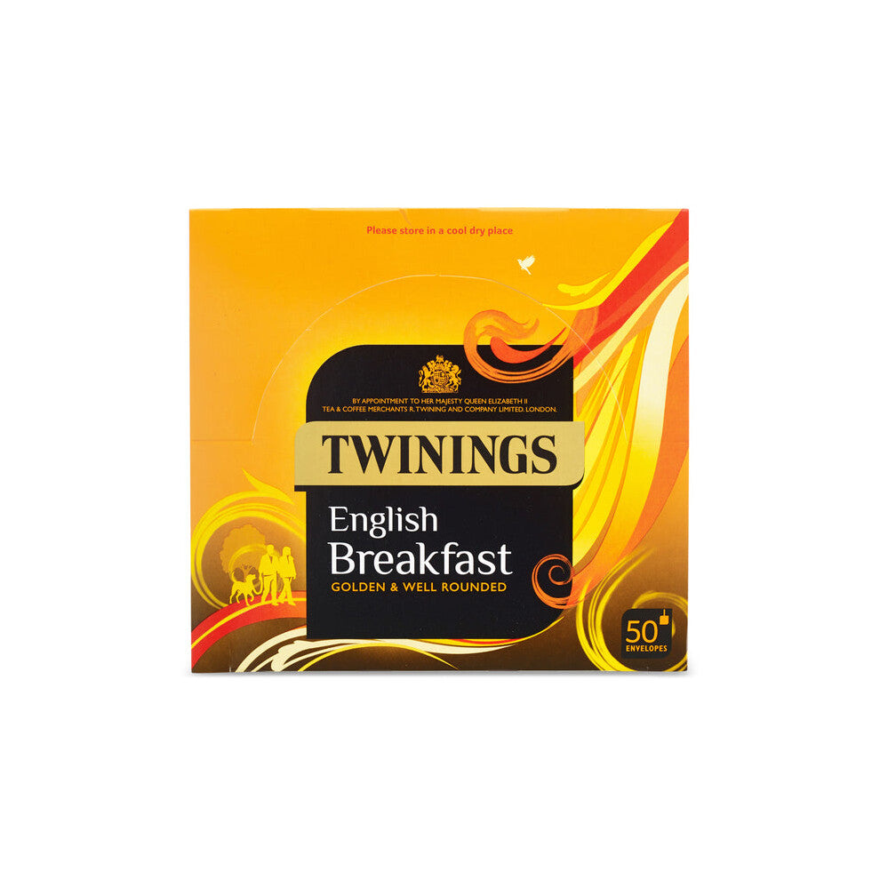 Twinings English Breakfast Tea Bags 50 per pack - Pack of 6