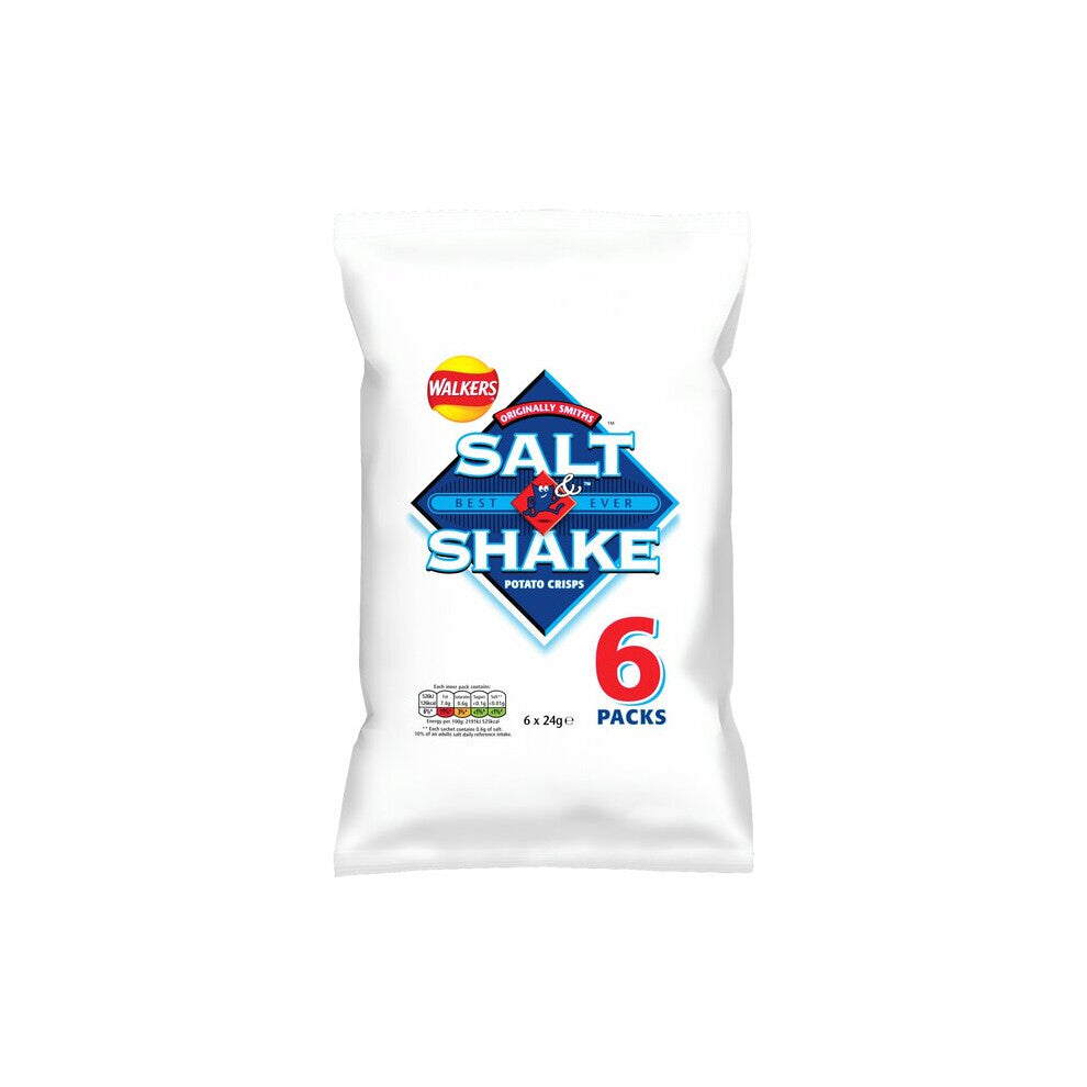 Walkers Salt & Shake Crisps 25g x 6 per pack - Pack of 2