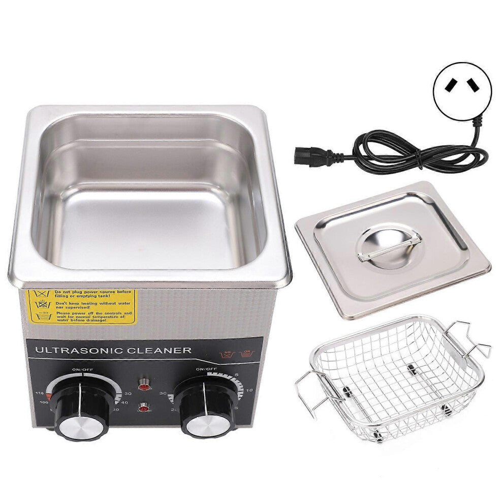 (As show, One size) Ultrasonic Cleaner Household Glasses Washing Machine Stainless Steel Hardware Parts A1.3LAU Plug 220
