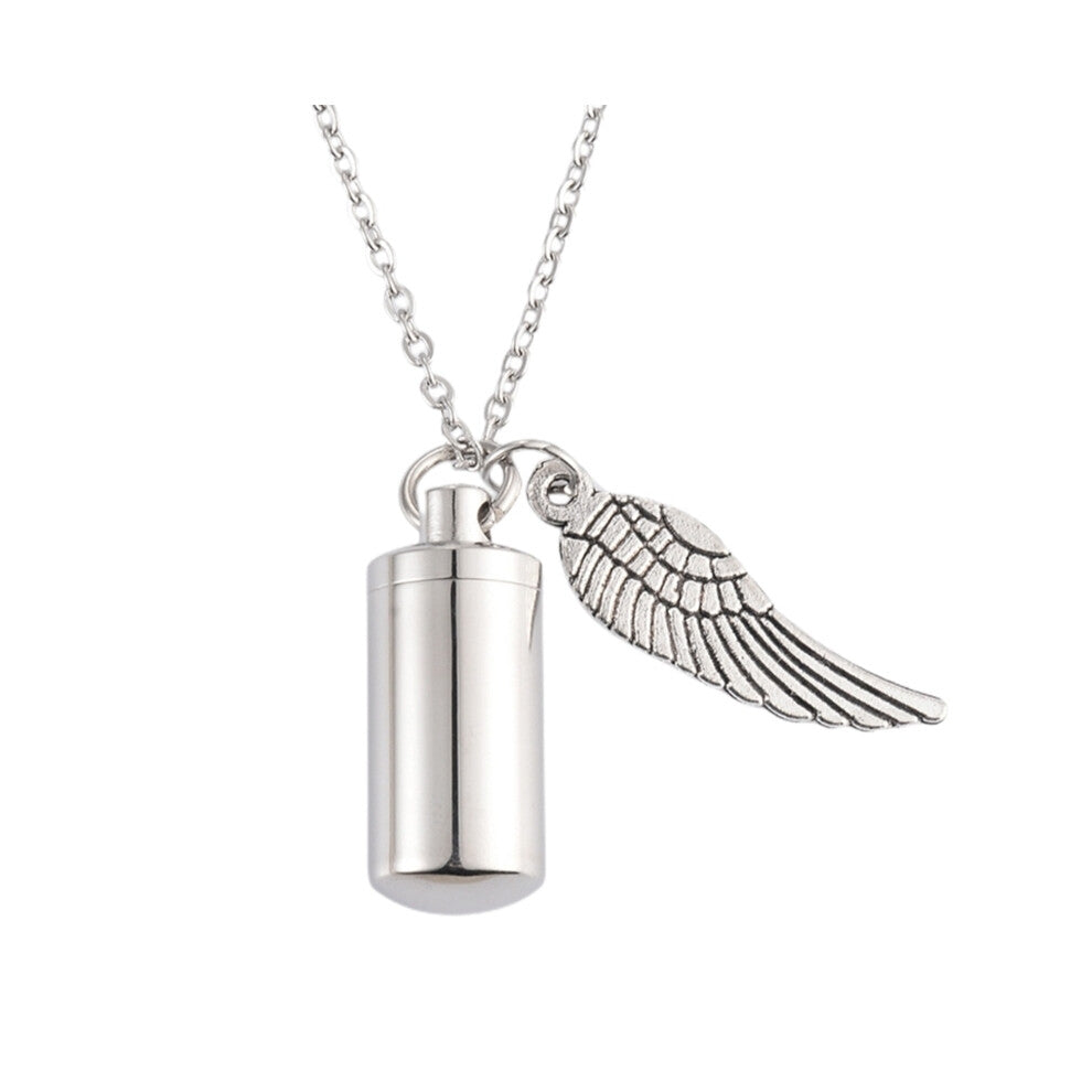 (steel color) (steel color) Pet Memorial Urn Necklace Cat Urn Pendant Memorial