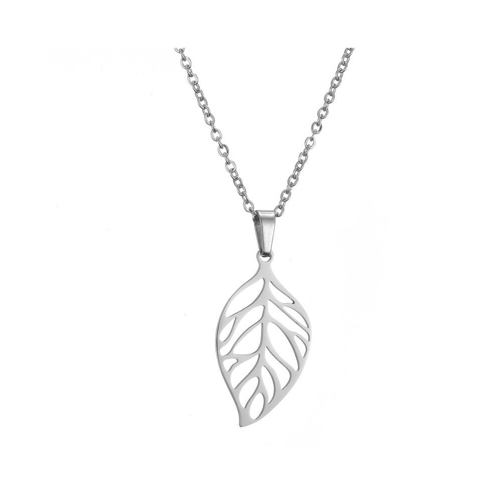 CreativeLifeTreefoliagenecklacefashionsteeltitanium