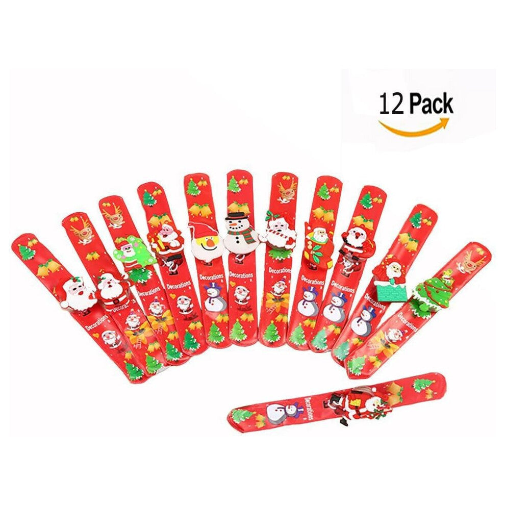 12 pcs Christmas Bracelet, Silicone Bracelet Toys for Kids Gift