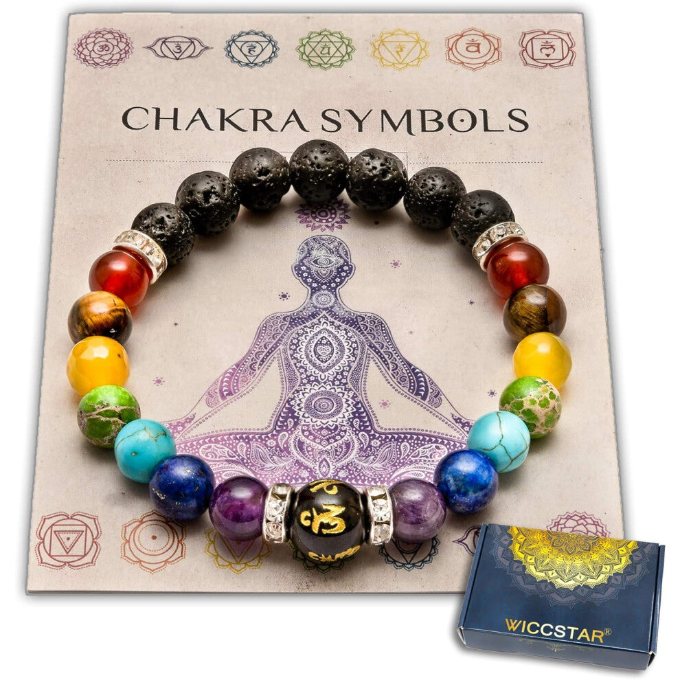 DoubleChakraBraceletenStoneNaturalReikiCharm