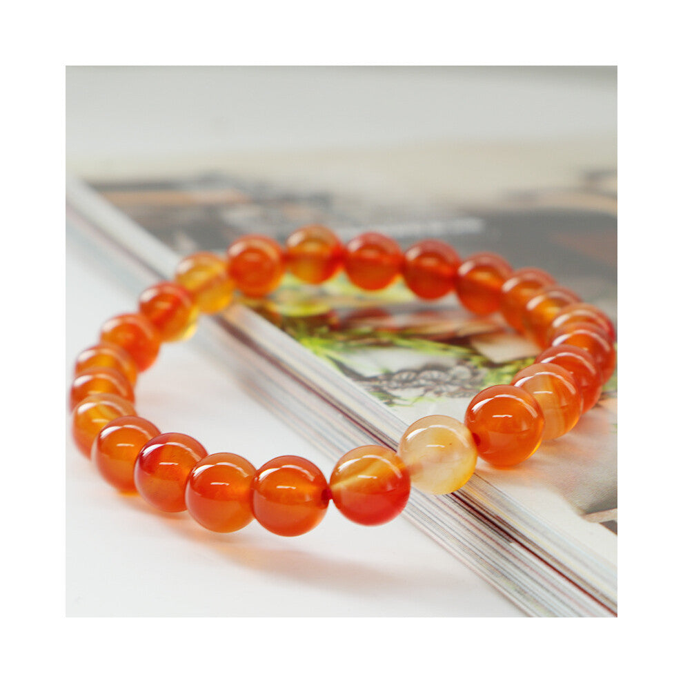 Red agate bracelet-Natural stone 8mm-Rock therapy-Men's jewelry beads gift ideas for mom and dad
