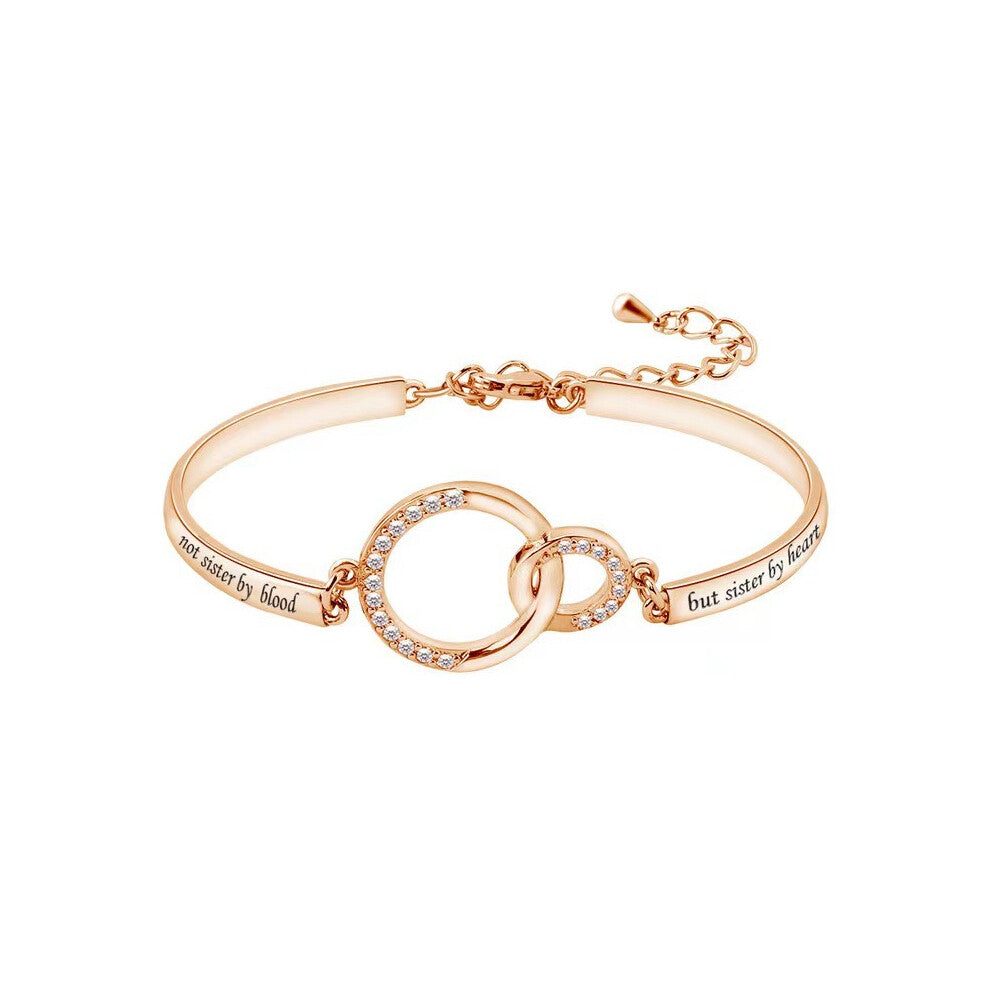 "not Sister By Blood But Sister By Heart" Christmas Day Gift Fashion Bracelet（1）