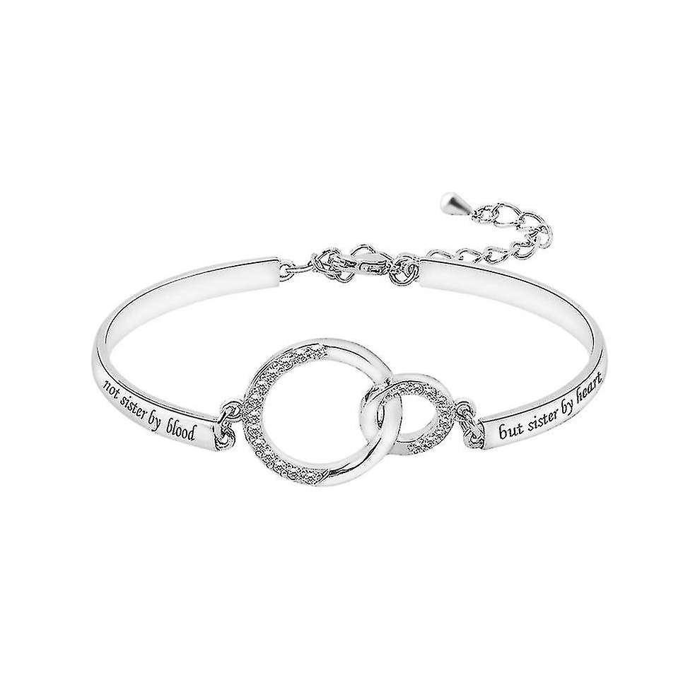"not Sister By Blood But Sister By Heart" Christmas Day Gift Fashion Bracelet（2）