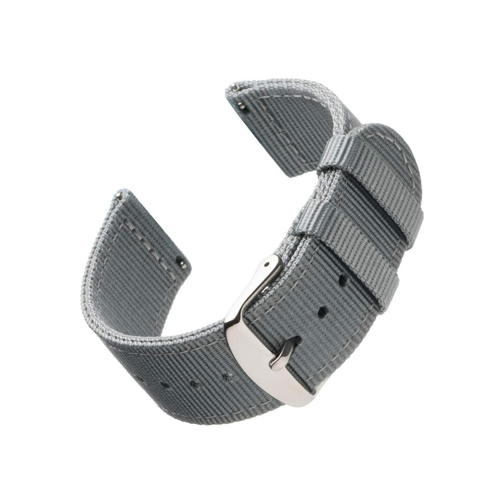 Gray 20mm Easily Interchangeable Nylon Replacement Straps for Men's and Women's Watches, Also for Smartwatches