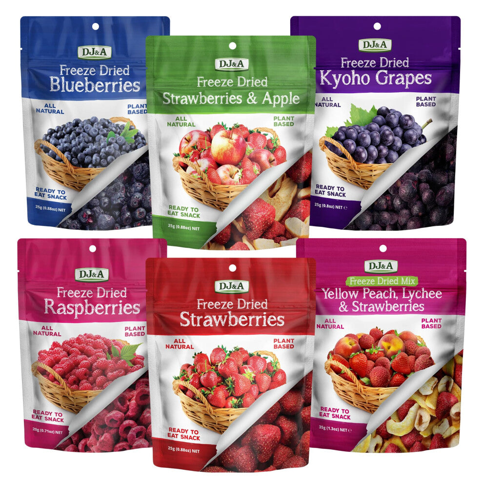 DJ&A Freeze Dried Fruits Variety - Pack of 6