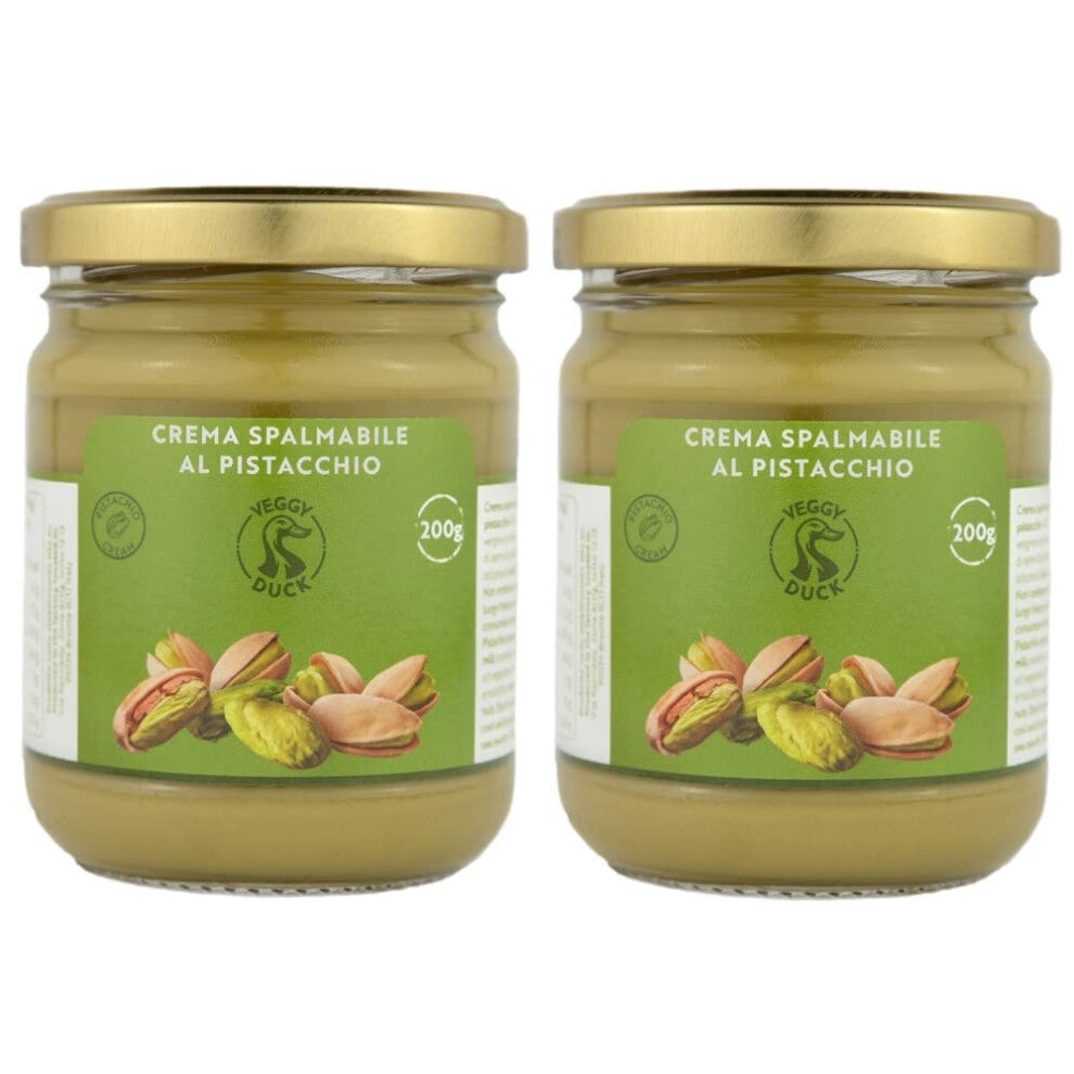- Sweet Spreadable Pistachio Cream 400g (200g, Pack of 2) | With 45% Mediterranean Pistachios | Italian Artisan Food Gourmet | Suitable for Breakfasts