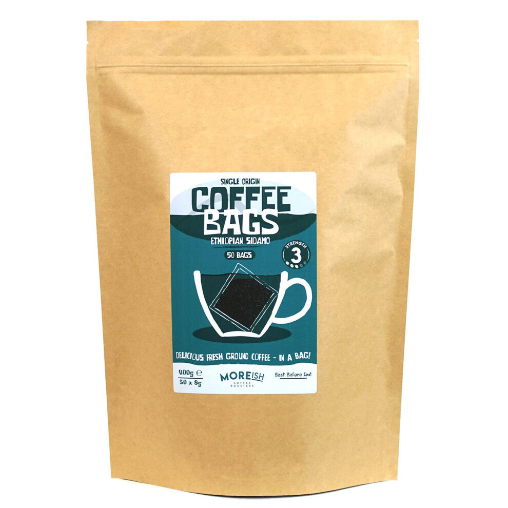 Coffee Bags - Ethiopian Sidamo (50 Single Origin Coffee Bags)
