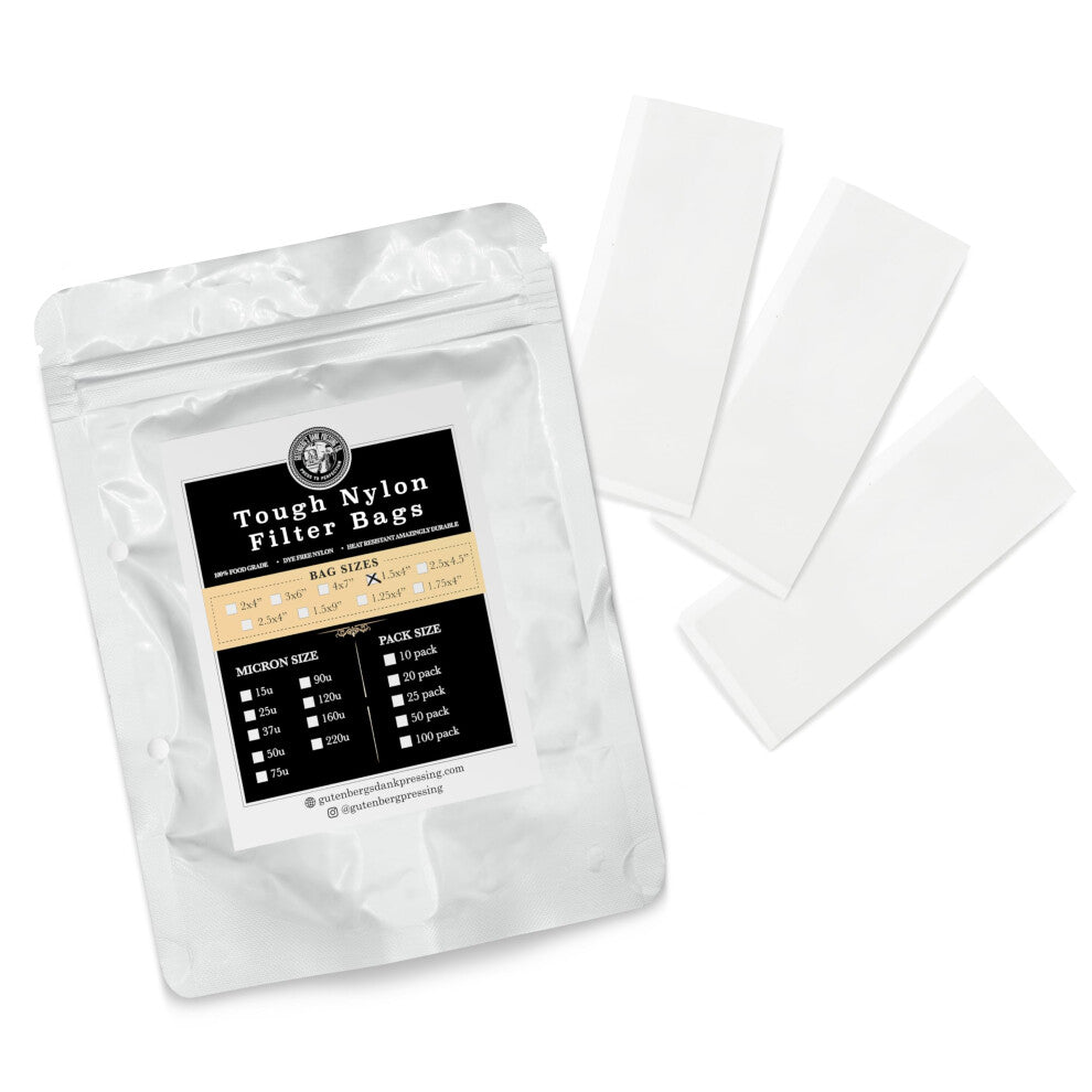 Gutenberg's tough tea filter bags 10-100 Packs | nylon filter bags | All Micron Sizes (50-Pack  120)