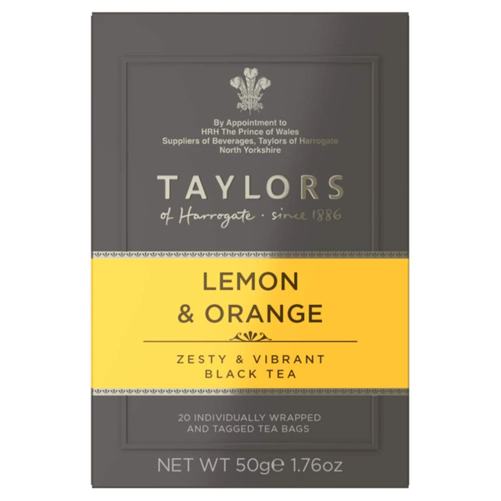 Lemon and Orange, 20 Tea Bags (Pack of 6, Total 120 Teabags)