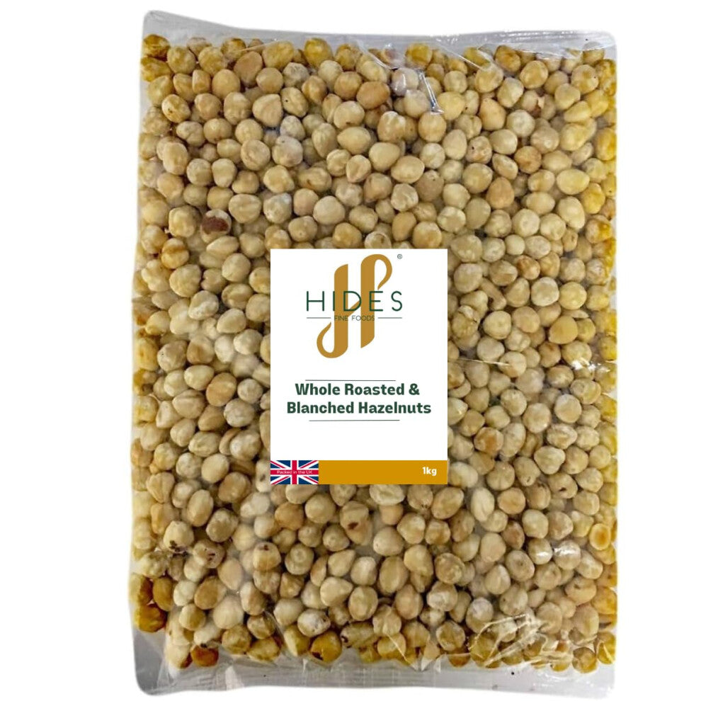 - Whole Roasted & Blanched Hazelnuts 1kg - GMO - Free - Suitable for Vegetarians - Cooking - Salads - Snacking - Desserts - Cakes - Cookies