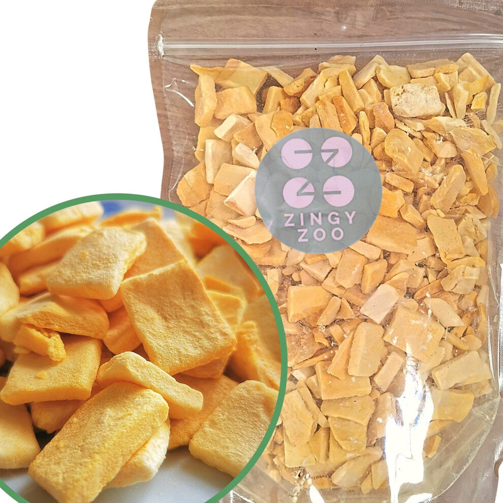 Freeze Dried Mango Chunks | XL 300g Pure Natural Freeze Dried Fruits | GF Raw Vegan | Mill for Mango Powder or Eat as Dry Mango Dried Snack | Fresh