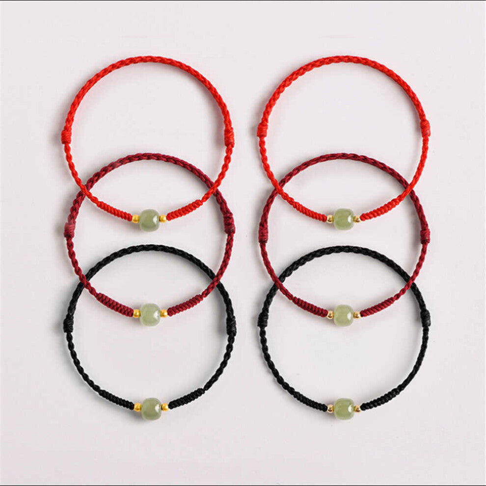 Hetian Jade Red Rope Bracelet New Hand Rope Niche Design Blind Box