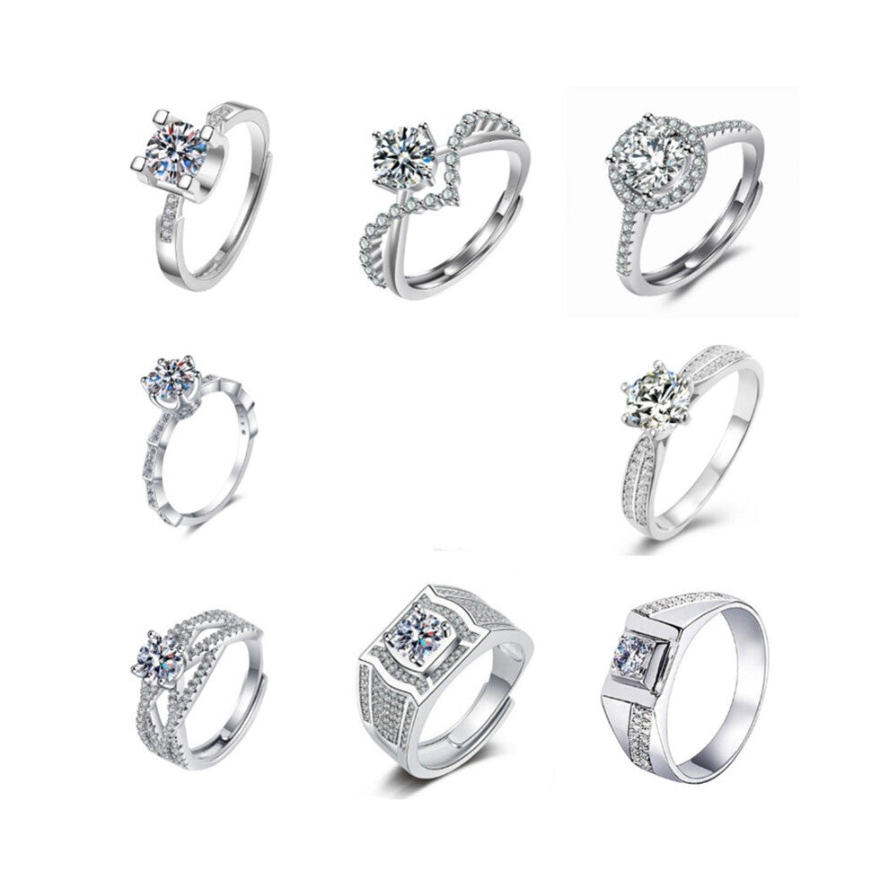 Simulated Moissanite Ring, Women'S Six Claw Wedding Ring, Light Luxury Ring, Blind Box