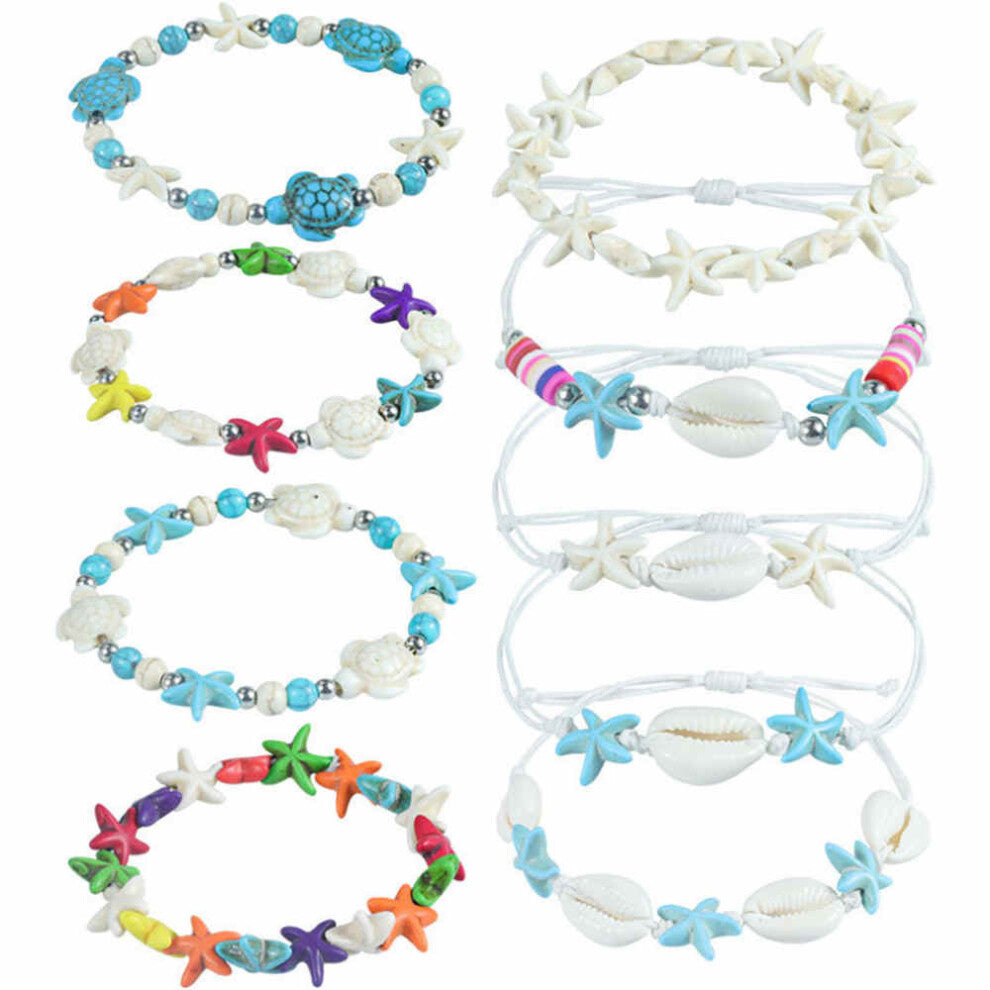Sea Star Shell Turquoise Holiday Bracelet Ocean Wind Shell Turtle Bracelet Blind Box