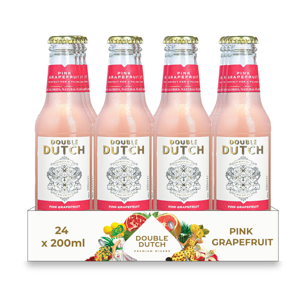 Pink Grapefruit Soda 24 x 200ml bottles Low Calorie Perfect Mixer for Cocktails, No Artificial Colours Preservatives or Flavours (Pack of 24)