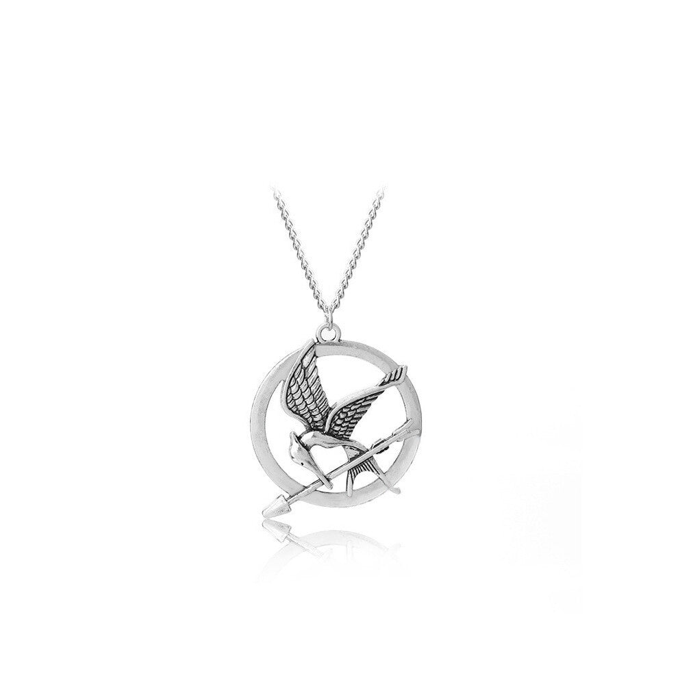 (Silver) Gamesmockingjay Hunger The Doublesided Pendant Jewelry Necklace Peripheral
