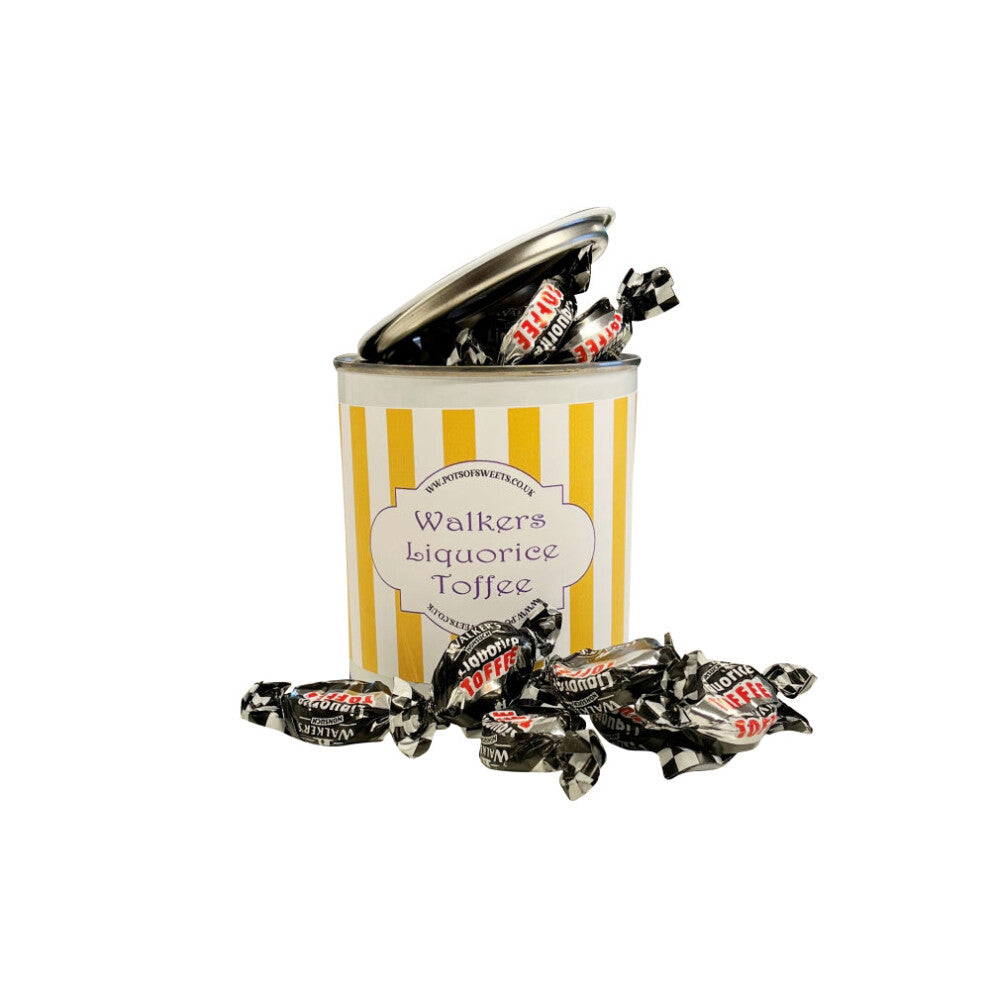250g Paint Pot Tin of Walkers Liquorice Toffees