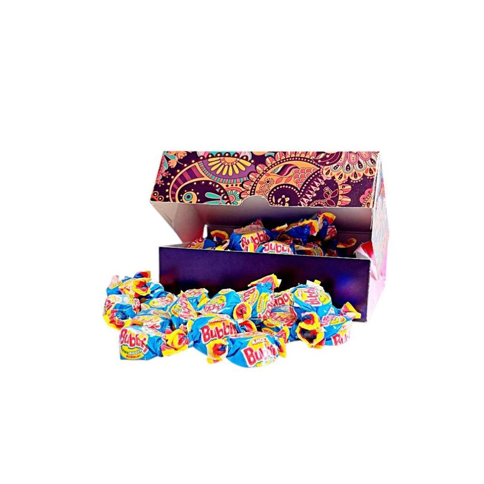 250g Rectangular Box Paisley Pattern of Anglo Bubble Bubblegum