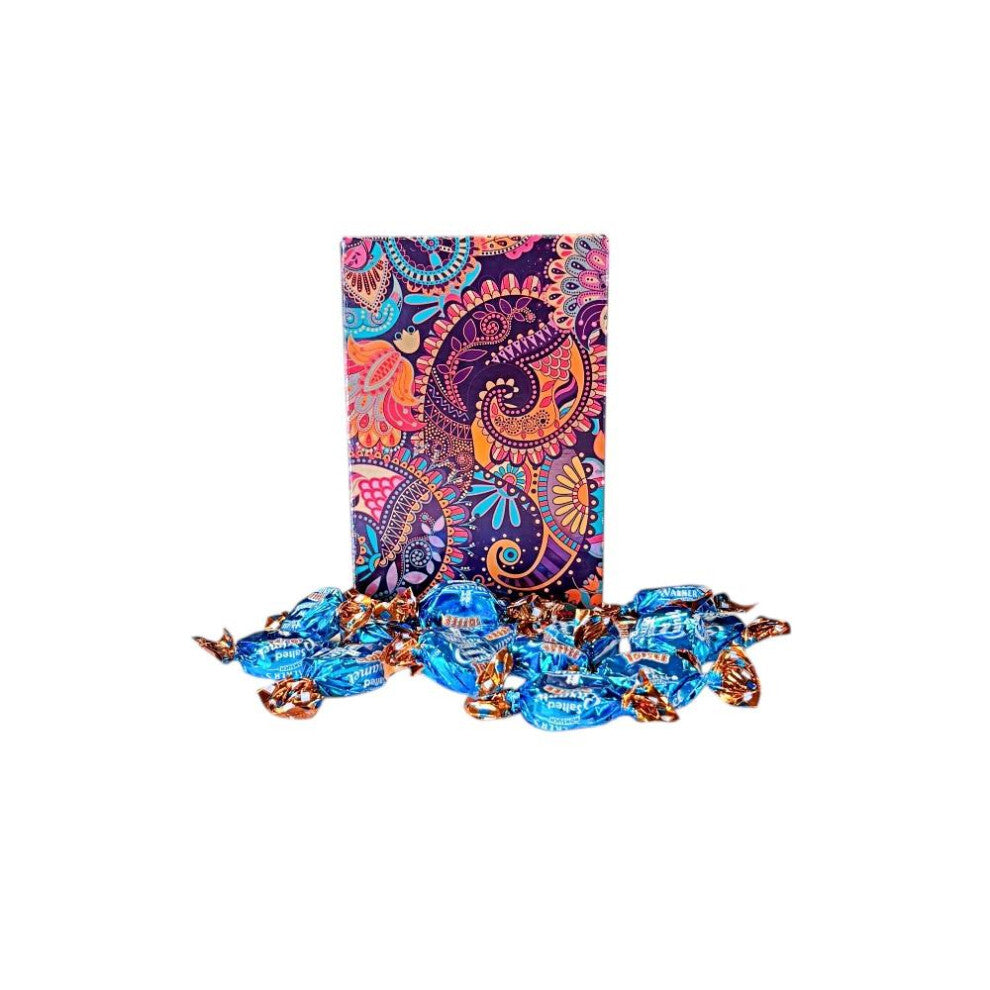 250g Rectangular Box Paisley Pattern of Walkers Salted Caramel Toffee