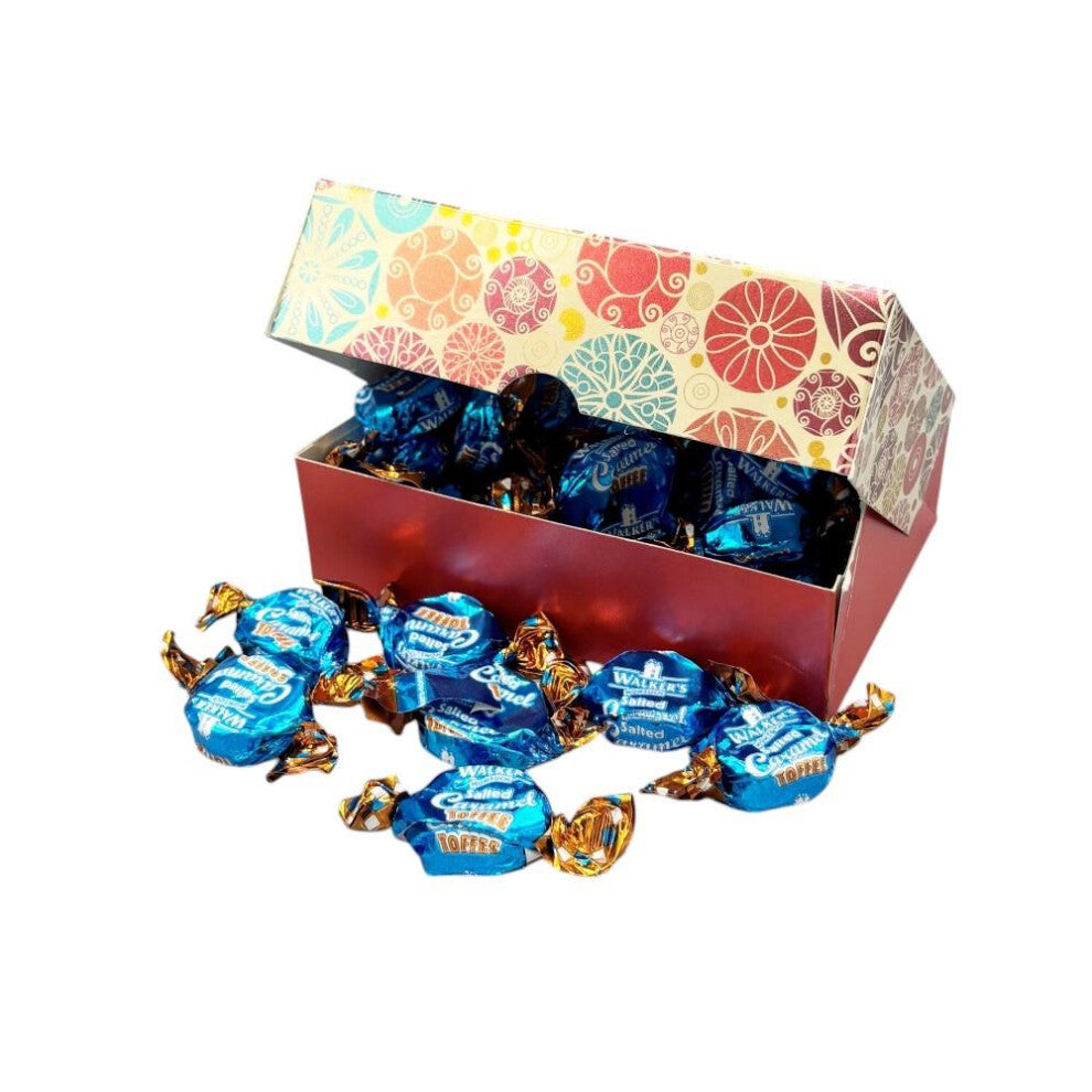 250g Rectangular Box Blossom Pattern of Walkers Salted Caramel Toffee