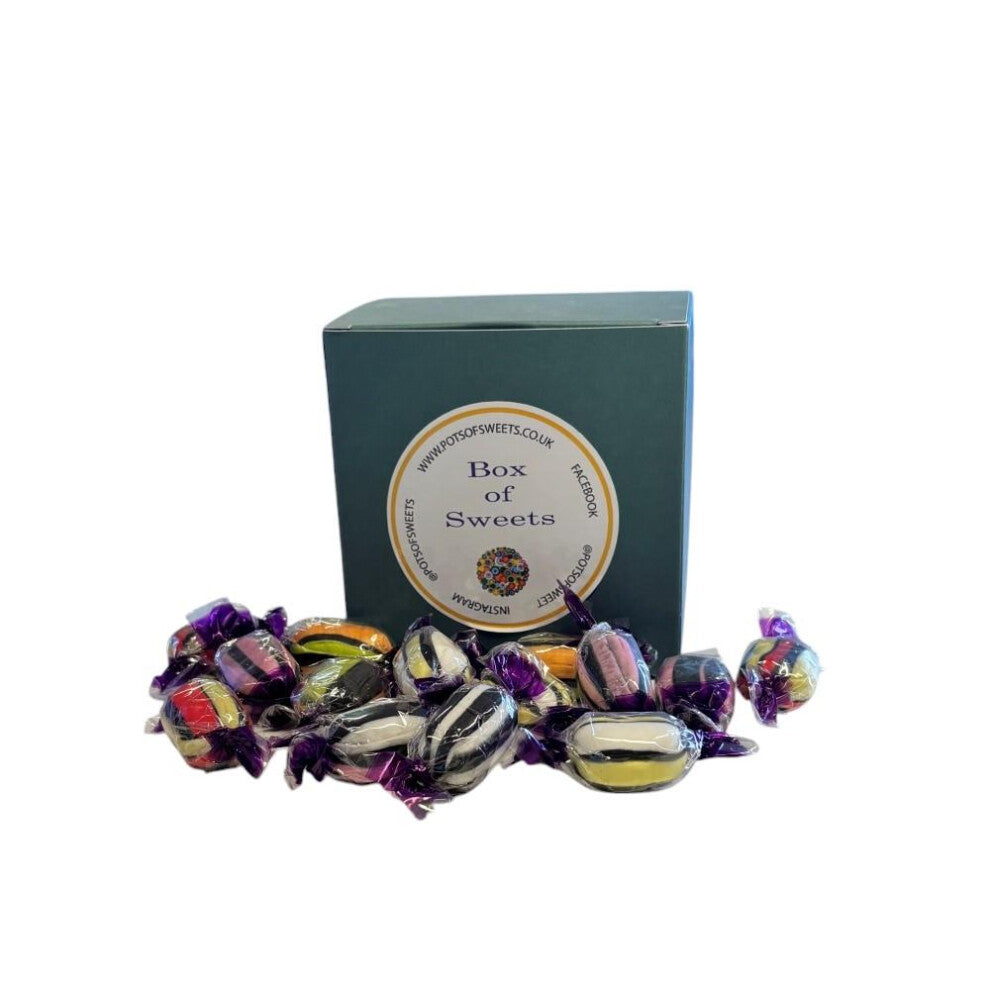 300g Teal Box of Buchanans Liquorice Assortment Sweets