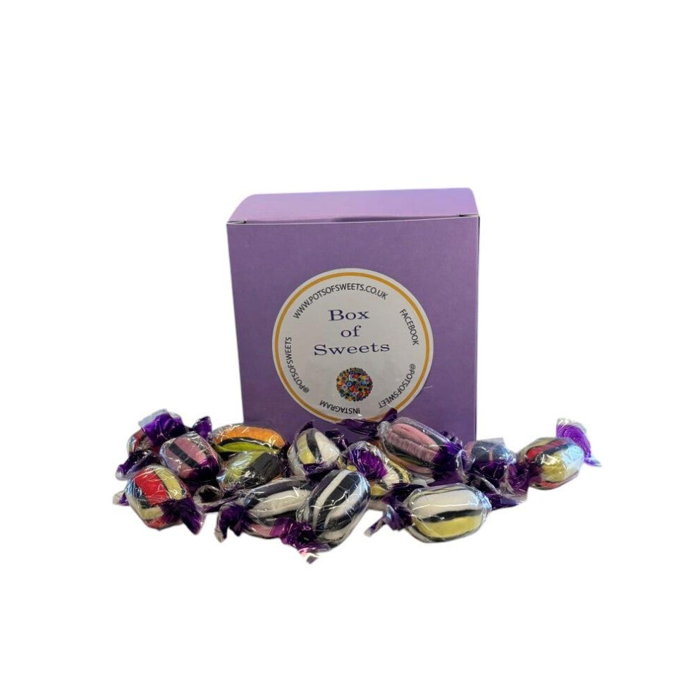 300g Lavender Box of Buchanans Liquorice Assortment Sweets