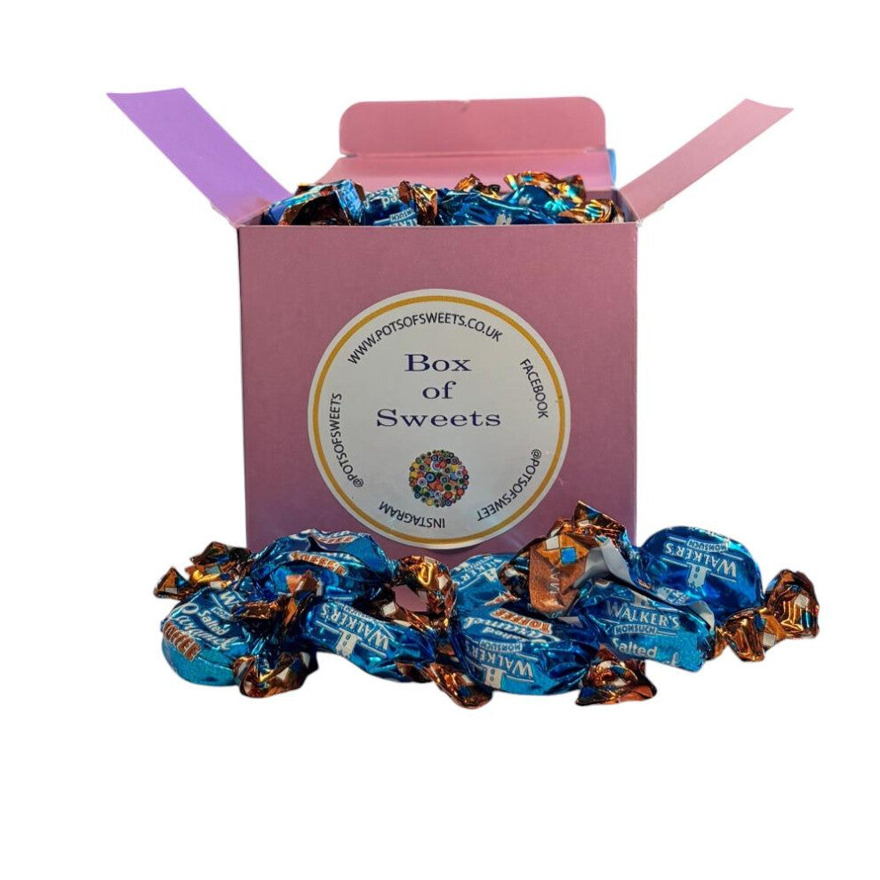 300g Rose Pink Box of Walkers Salted Caramel Toffee