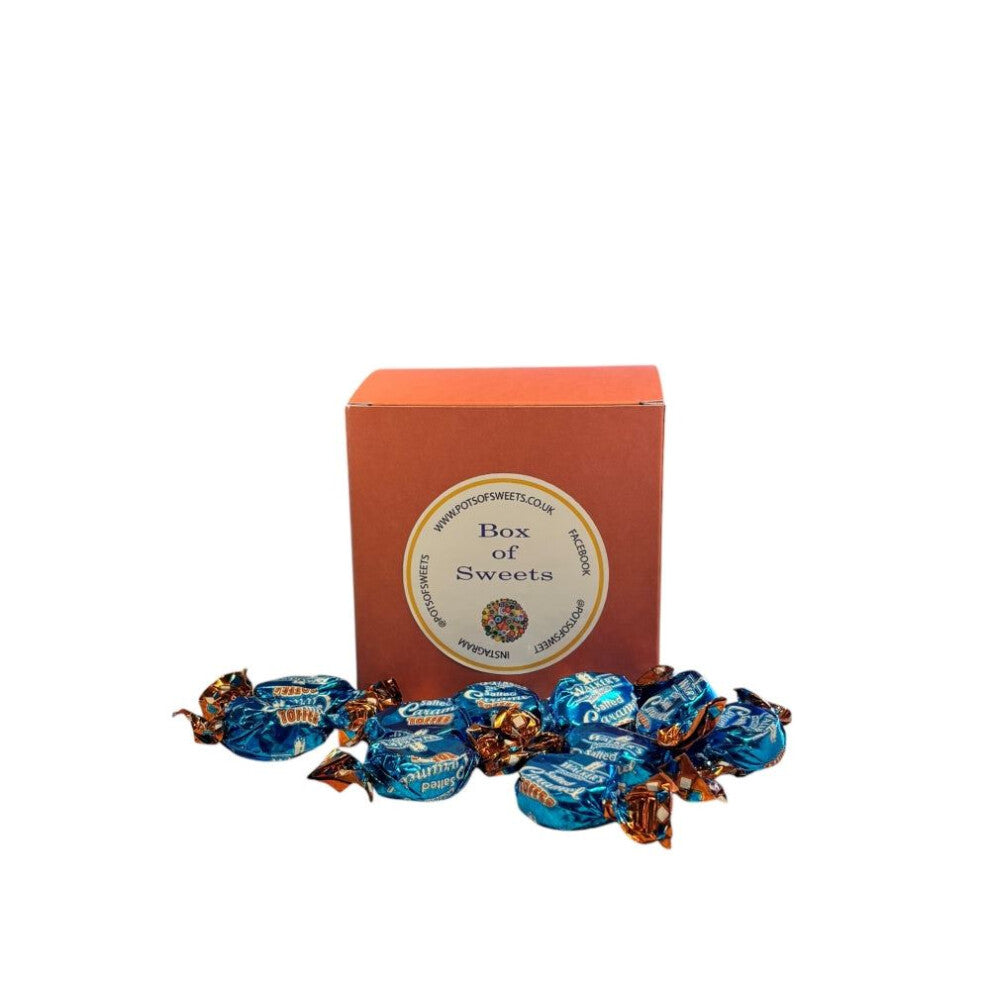 300g Burnt Sienna Box of Walkers Salted Caramel Toffee