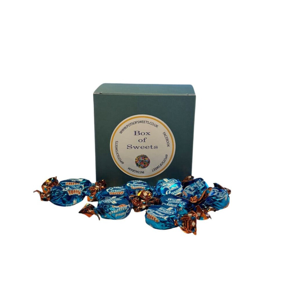 300g Teal Box of Walkers Salted Caramel Toffee