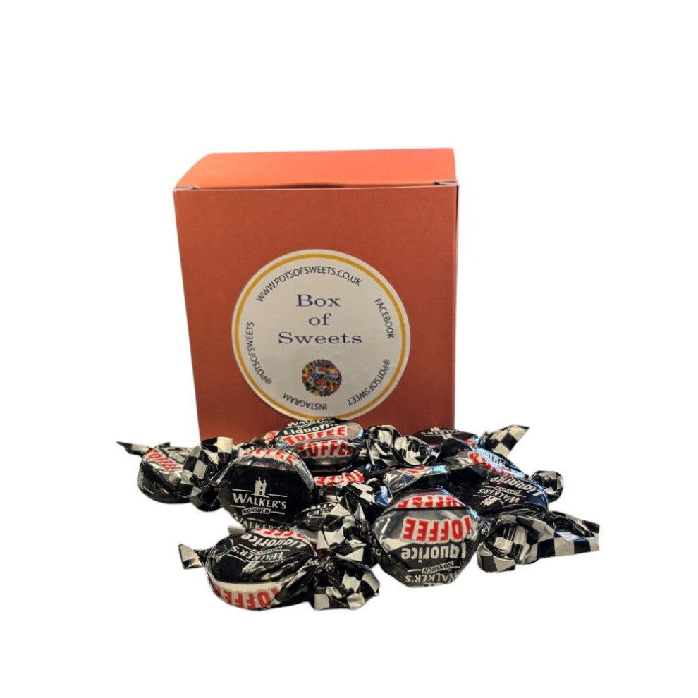 300g Burnt Sienna Box of Walkers Liquorice Toffee