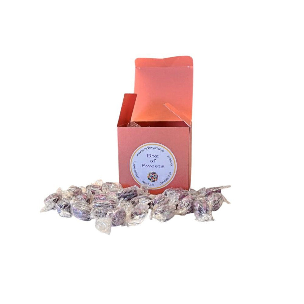 300g Burnt Sienna Box of Sugar Free Blackcurrant and Liquorice