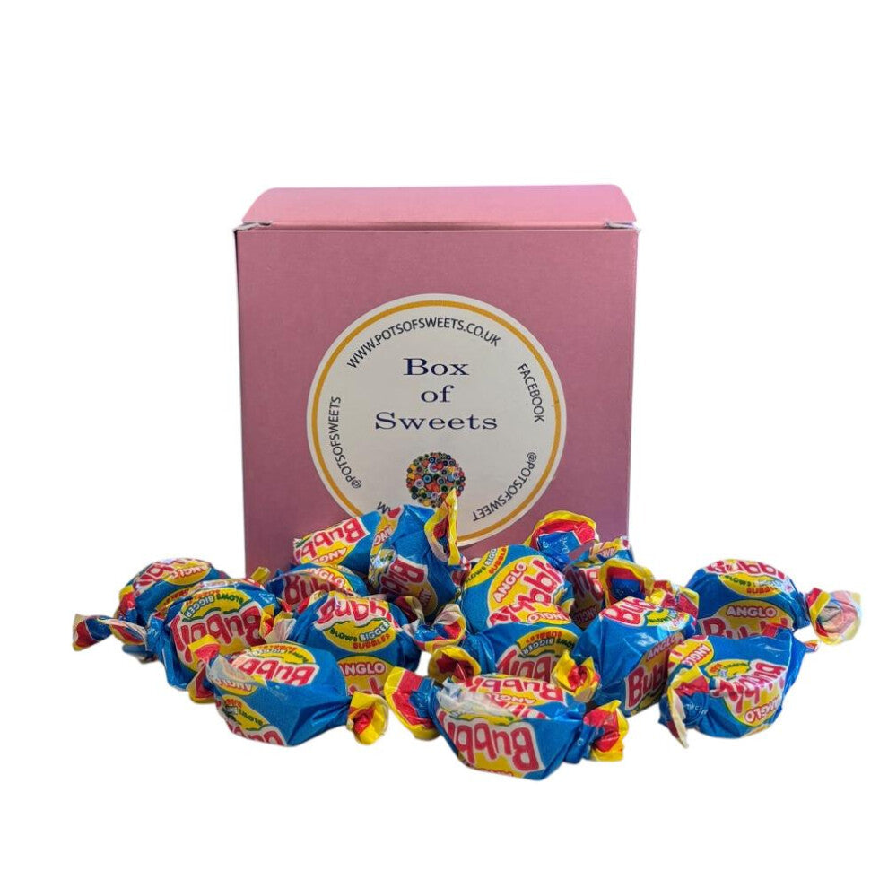 300g Rose Pink Box of Anglo Bubble Bubblegum