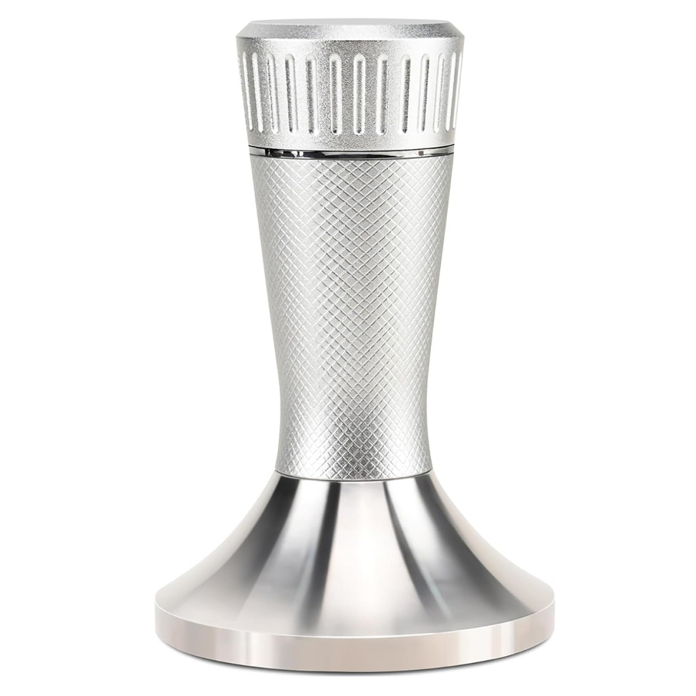 53.3mm Espresso Tamper, 2-In-1 Premium Coffee Tamper & WDT Tool, Stainless Steel Base Silver