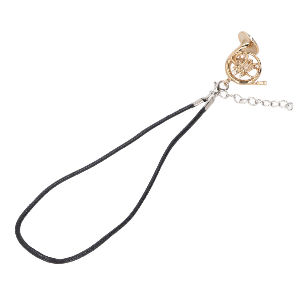 Trumpet Necklace Jewelry Round Shape Gold Music Instrument Model Metal Trumpet Neck Pendant for Music Enthusiasts