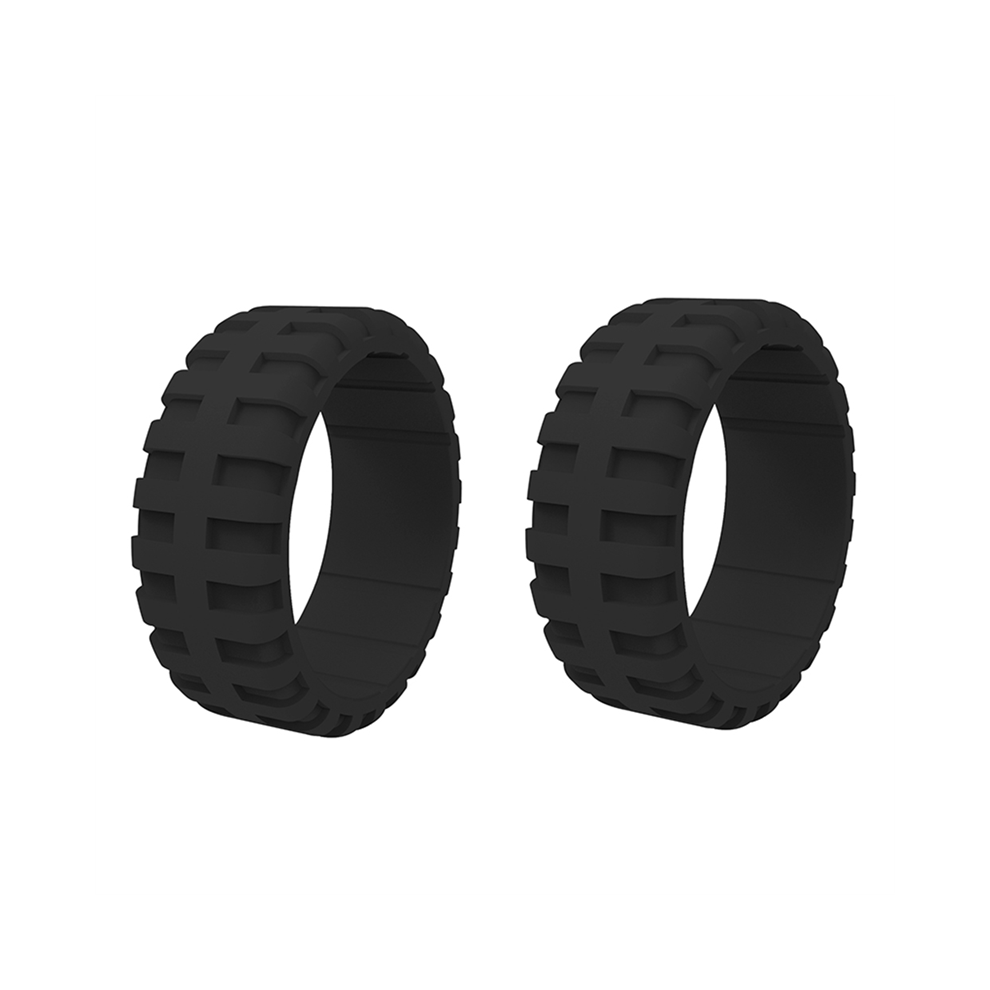 9.0mm Popular for Women Silicone Cool Rings Rectangle Wedding Ring Environmental Tire Sports 14