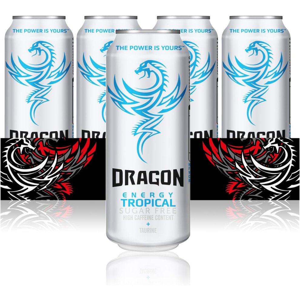 Dragon Tropical Energy Drink Sugar Free 500ml Cans Pack